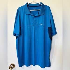 🎉4/30$🎉 Fila Blue Performance Polo Shirt - Size XXL